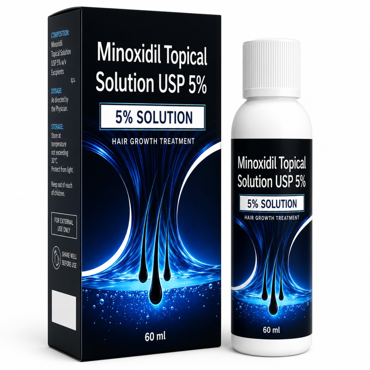 Minoxidil Hair Growth Solution USP 5%